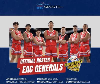 eac generals basketball roster 2023|Ligang Pinoy: EAC Generals Lineup, Roster and Players for 2022 NCAA.